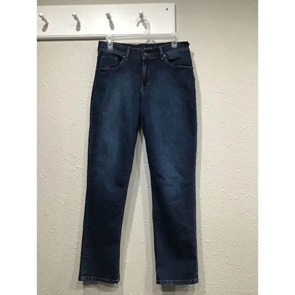 Mott & Bow Boyfriend Jeans Women's 29x28 Mid Rise Slim Straight Ridge Wash Denim - Picture 3 of 7